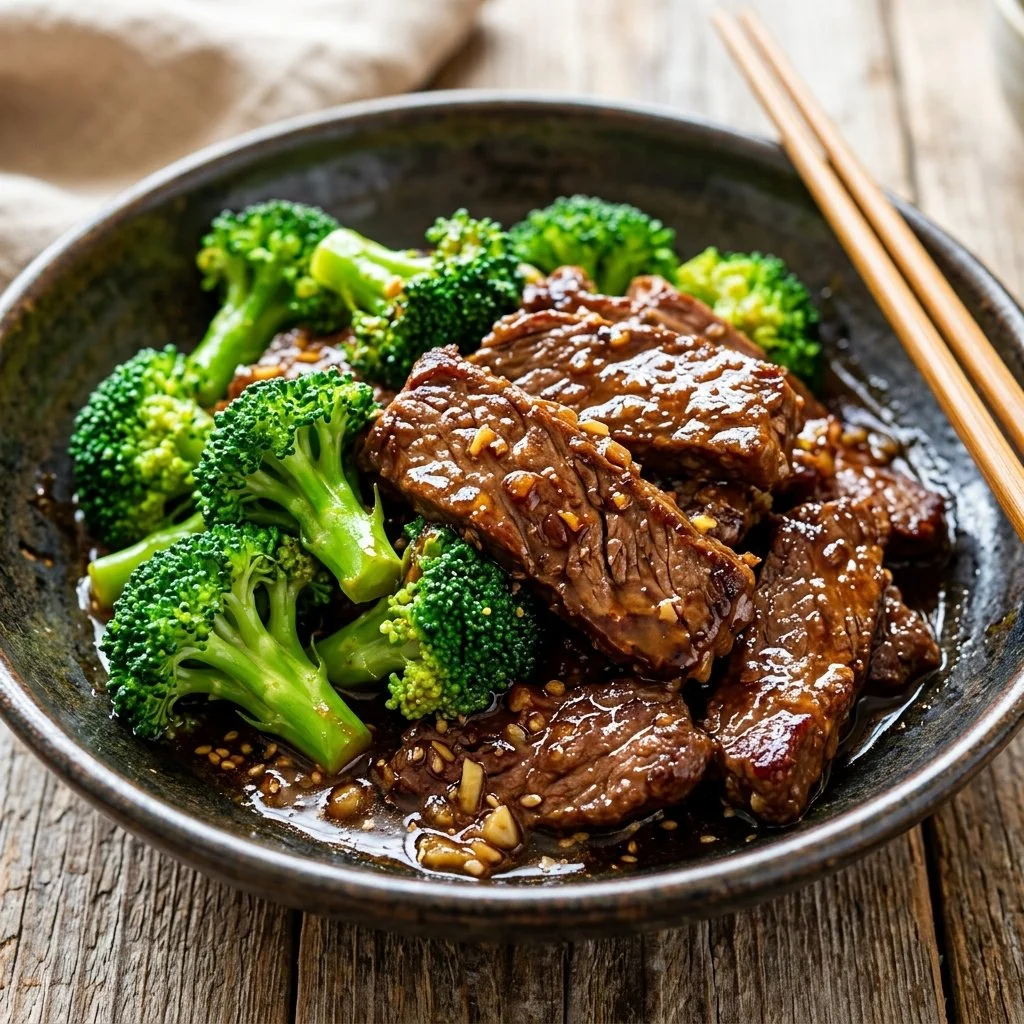 Delicious Beef and Broccoli stir-fry served in a vibrant bowl